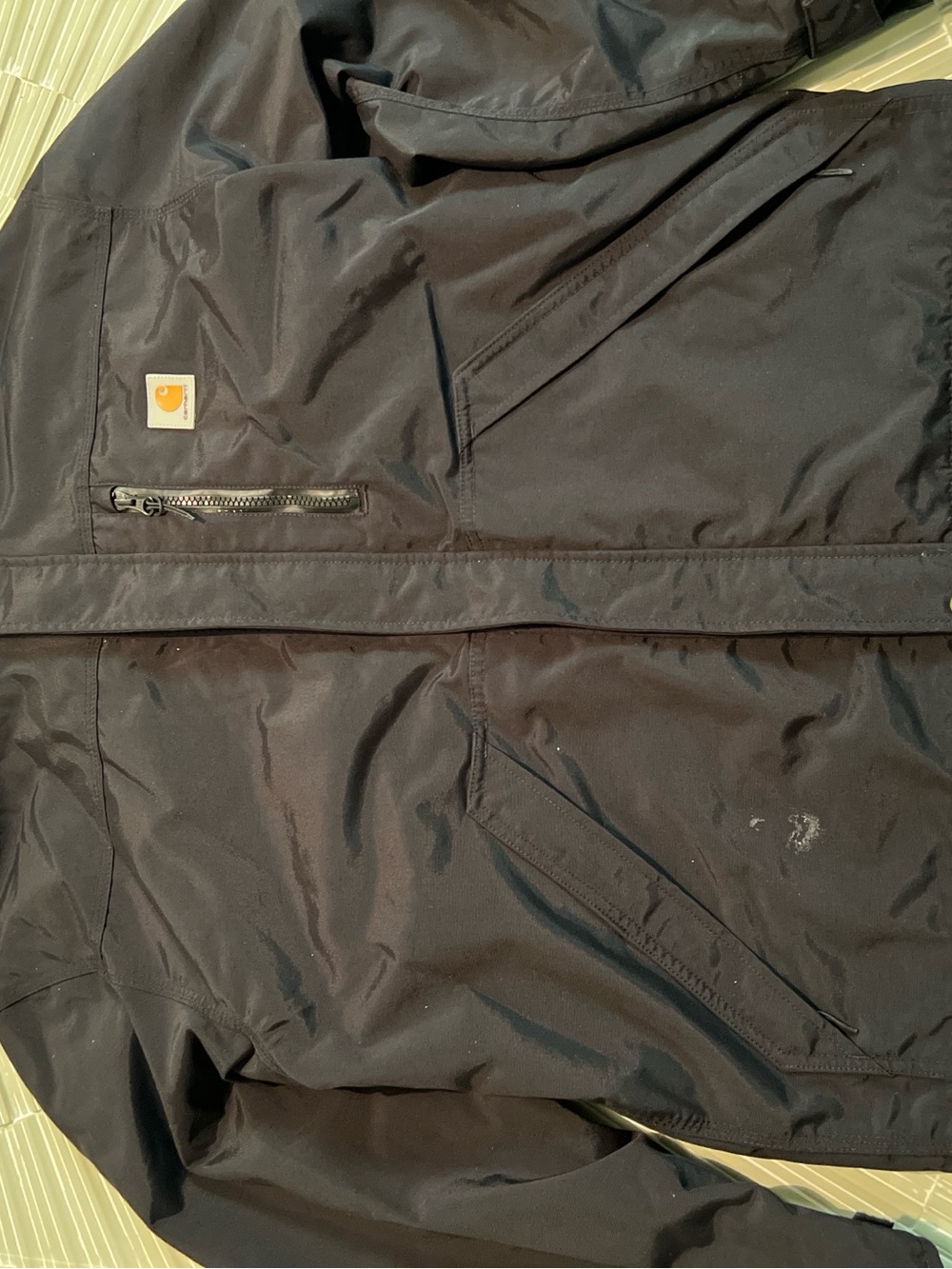 Carhartt Black Lightweight Zip-Up Shirt Jacket